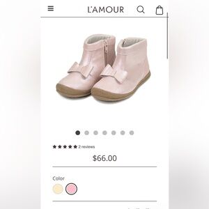 L’amour Suede Hilary Bow Boot Blush